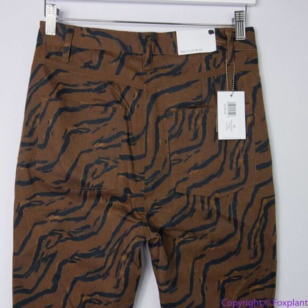 NEW WeWoreWhat Tiger Stripe Piped‎ Stiletto Slit The Icon Jeans, 29 - Picture 7 of 16